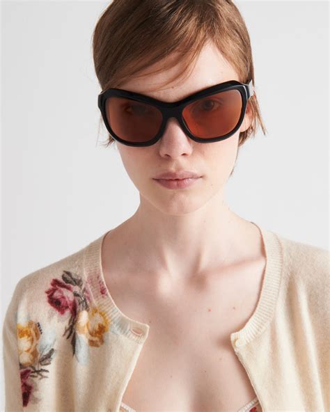 Terra Cotta Lenses Prada Swing Sunglasses 